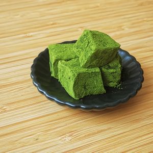 Organic Matcha Green Tea Warabimochi at Veg-An in Central Singapore