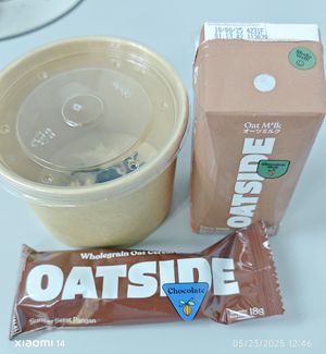 $3 Bundle set: Miso Soup + Oat milk + Dessert bar at Veg-An in Central Singapore