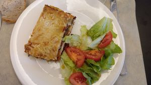 Lasaña vexetal con cogumelos at Vegano A Seimeira in Lugo