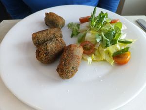 Croquettes at Vegano A Seimeira in Lugo