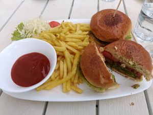 Vegy burger can be made vegan at Restoran Kaldrma in Mostar