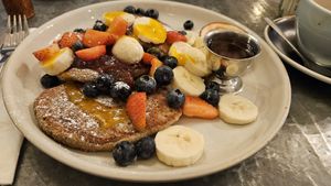 Vegan Pancake at Exmouth Coffee Company in East London