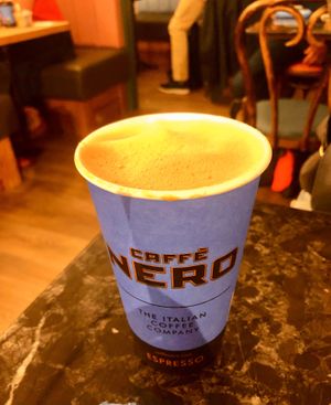 Oat latte at BFS - Caffè Nero in Belfast