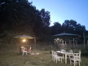 Tavoli fuori at Locanda della Fattora in Pian Dei Mucini