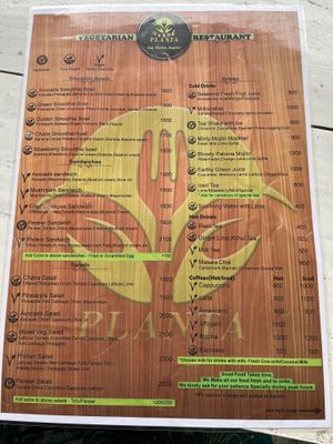 Menu as of Nov 24  at Planta Vegetarian Restaurant in Negombo