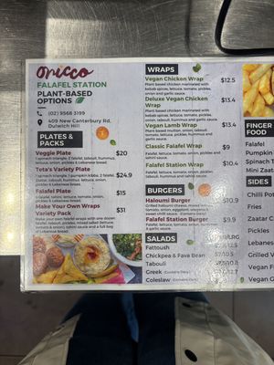 Ask to see the vegan menu!  at Oricco in Dulwich Hill
