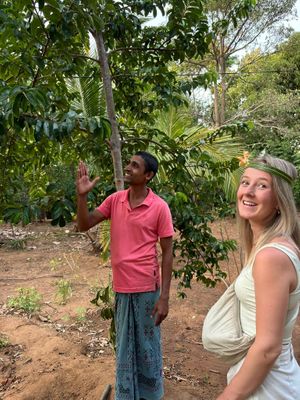 Garden tour  at Organic Cooking Class in Sigiriya