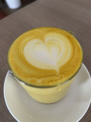 Turmeric latte   at Himalayan Java  in Kathmandu