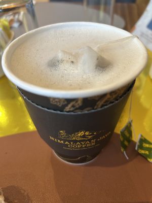 They made me a tea latte with soy milk!  at Himalayan Java  in Kathmandu