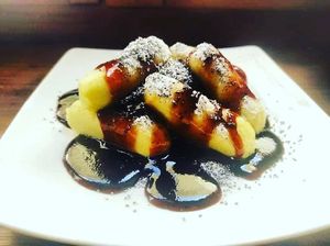 Šudlíky s mákem a povidly - sweet, vegetarian at Lucky's Vege Bistro in Trebic