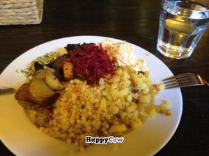 chosen from the buffet at Lucky's Vege Bistro in Trebic