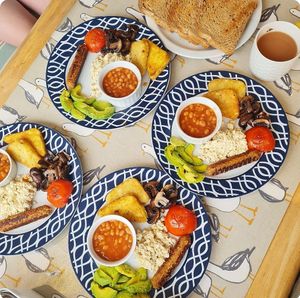 Vegan breakfast at Jam First in Fowey