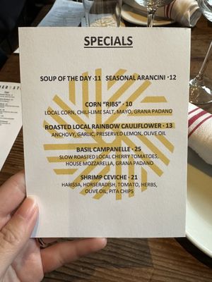 Menu (specials)  at Runner & Stone in Brooklyn