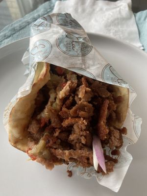 Vegan yeero (no tzatziki, can replace with other sauce options )  at Ela Greek Kitchen in Jersey City