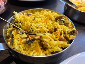 Mushroom pilau  at Bombay Gate in Darlington