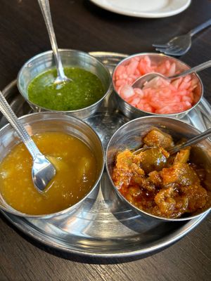 Pickle tray at Bombay Gate in Darlington