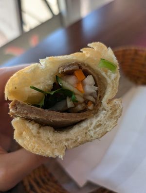 Vegan Beef  Steak Bahn Mi at Banh Mi Ba Le Victoria in Victoria