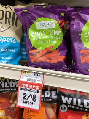 Rolled Corn Tortilla Chips Spotted, Sprouts Brand  at Sprouts Farmers Market in Hayward