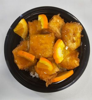 Orange Fried Tofu  at Gindee's Vegan - Maybe closed in San Antonio