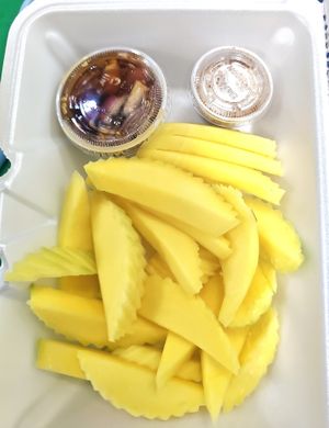 Mango With Chamoy at Gindee's Vegan - Maybe closed in San Antonio