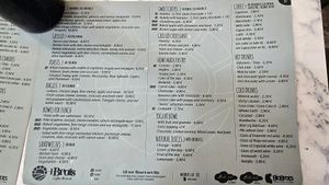 Vegan is mentioned on menu (white V) at +Brots in Girona