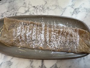 Crepe with strawberry jam  at +Brots in Girona