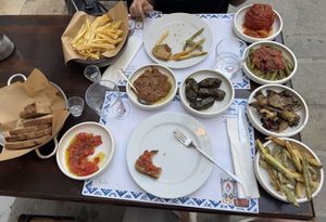 The vegan 6 plates for 2 people  at Vatsiko in Crete