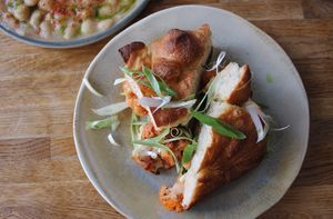  at Bean's Café in East London