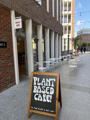   at Bean's Café in East London