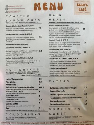   at Bean's Café in East London