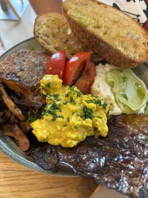   at Bean's Café in East London