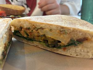   at Bean's Café in East London