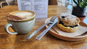  at Bean's Café in East London