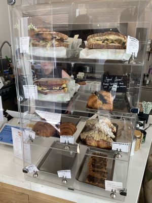 Toasties and pastries  at Bean's Café in East London