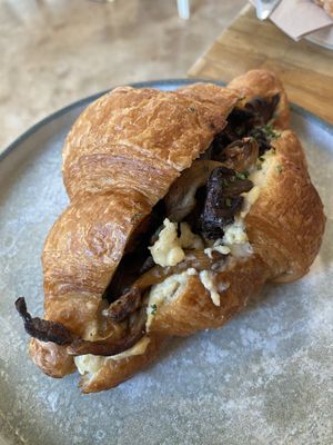 Stuffed croissant  at Bean's Café in East London