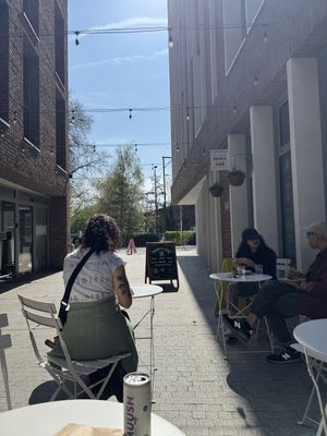   at Bean's Café in East London