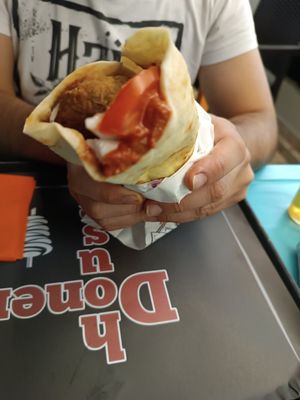 Falafel with paprika sauce at Doner House in Corfu