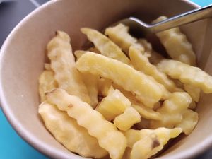 Adorable potatoes at Doner House in Corfu