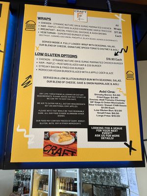 Menu  at Cafe at Arabica in Methven