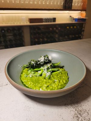 Kale risotto at SHŌSH in New York City