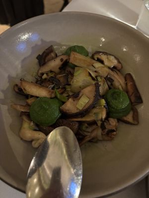Wild mixed mushroom and pesto  at SHŌSH in New York City