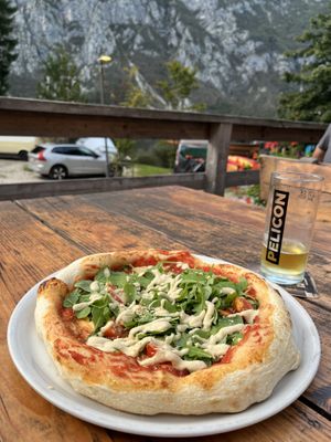 vegan pizza   at Restaurant Camp Bohinj in Bohinjsko Jezero