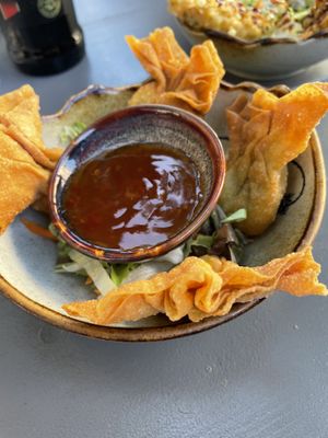 Wantan starter with sweet spicy saucee  at Bödhi in Leipzig
