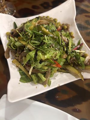 Boiled mushroom salad  at Chinor Terrace Mangal in Bukhara