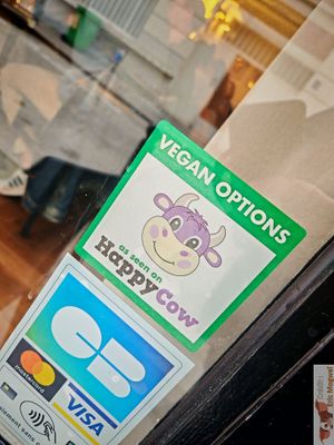 Happycow sticker in place ! at Slow in Paris