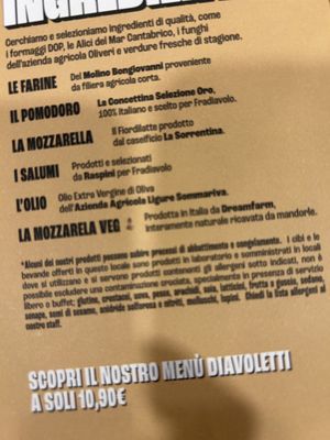 Mozzarella veg tra gli ingredienti   at Fra Diavolo - Milano Bicocca Village in Milan