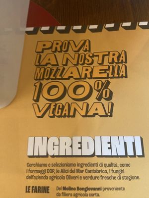 Veg mozzarella   at Fra Diavolo - Milano Bicocca Village in Milan