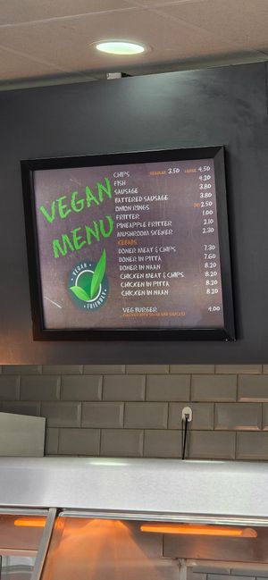 Menu at Fryers Club in Newark