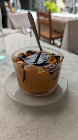 Zuppa inglese vegana at Osteria Pelliccione in Genzano Di Roma