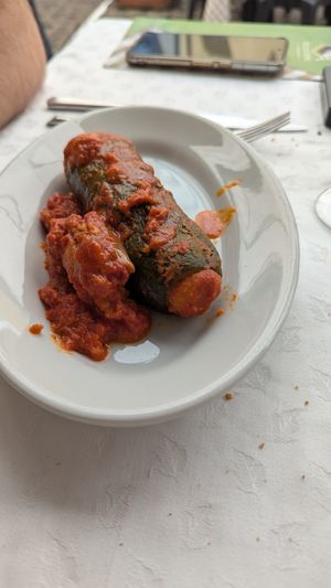 Zucchine ripiene vegane (fuori menù) at Osteria Pelliccione in Genzano Di Roma
